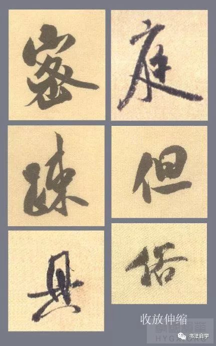 字的某一笔画（部分）左右收缩