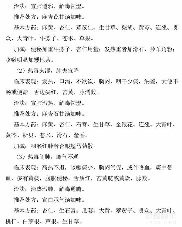 江西省新型冠狀病毒感染的肺炎中醫藥防治方案（試行）