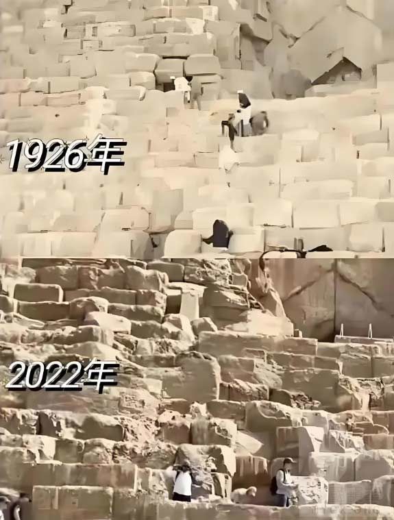 埃及金字塔未解之迷：严重的风蚀之下依旧保存良好